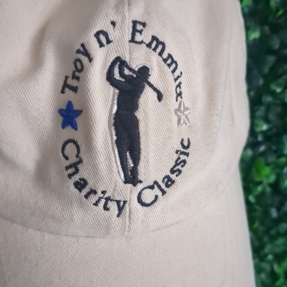 Vintage NFL Cowboys Troy Aikman Emmitt Smith Charity Classic Golf Cap One Size